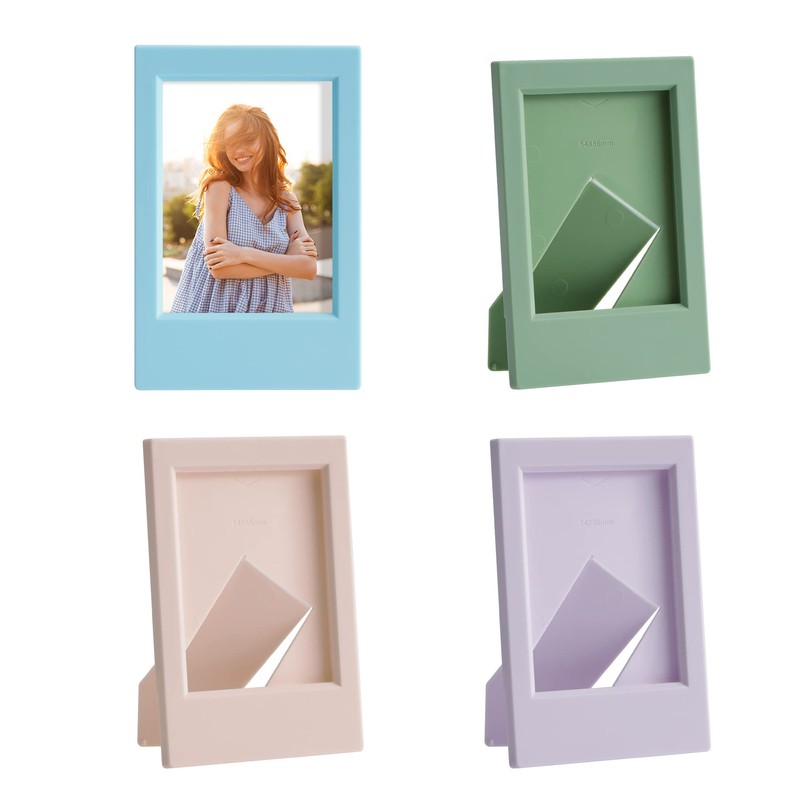kwmobile Mini Picture Frame Set in Pink/Violet/Light Blue/Light Green -