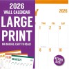 2026 LARGE PRINT 12"x 24" Wall Calendar FREE SHIP