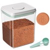 Mutclord POP Airtight Brown-Sugar Keeper-Container - 1.3Qt(42Oz/1.2L) Clear Jar |