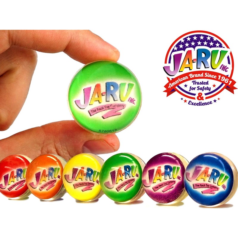 JA-RU High-Bounce Pinky Ball (6 Pack) Small Bouncy Rubber Balls
