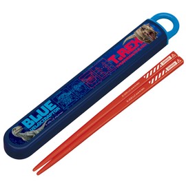 Skater ABS2AMAG-A Children's Antibacterial Slide Chopsticks Case Set, Jurassic World, 22, Boy, Made in Japan