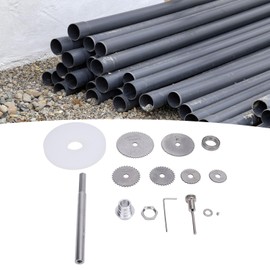 CHEOTIME Inside Pipe Cutter for PVC Pipe HHS Plumbing Internal Pipe Cutter with Scale Adjustable Depth Gauge Saw Blades and Hex Shank for PVC Plastic (12cm/4.7in)