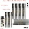 WIN 20 x 0.7mm Ball Pen Triam BLACK Smooth Ballpoint