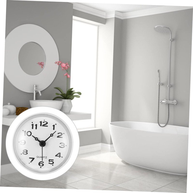 DOITOOL Silent Wall Clock Waterproof Digital Kitchen Clock for Bathroom