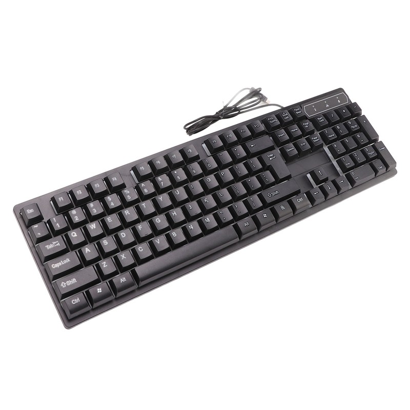 Keyboard Colorful Light Stable 104keys Suspended Keycap Wired Mechanical Gaming