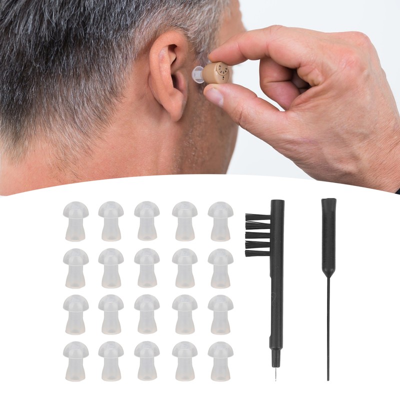 Hearing Amplifier Dome Ear Tip Earplug Set Hearing Amplifier Cleaning