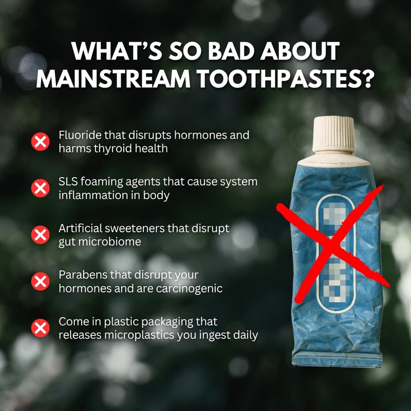 PRIMALS Fluoride-Free Toothpaste Tablets - Nano Hydroxyapatite - Zero Artificial
