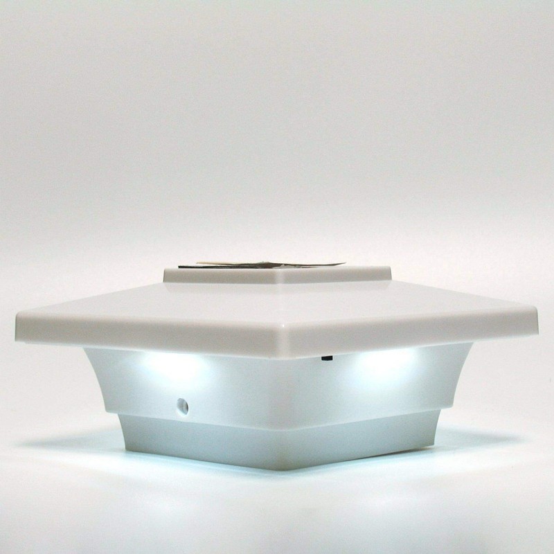 RELIGHTABLE Solar (4-Pack) Low Profile Black/White Will Fit 3.5"X3.5" and