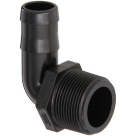 Banjo HB125/100-90 Polypropylene Hose Fitting, 90 Degree Elbow, 1-1/4" NPT Male x 1" Barbed