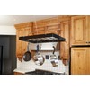 Fox Run Rectangular Hanging Pot Rack with Chains and 6