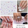SEMATA Nail Art Charms Clear AB Nail Rhinestones Crystals Various