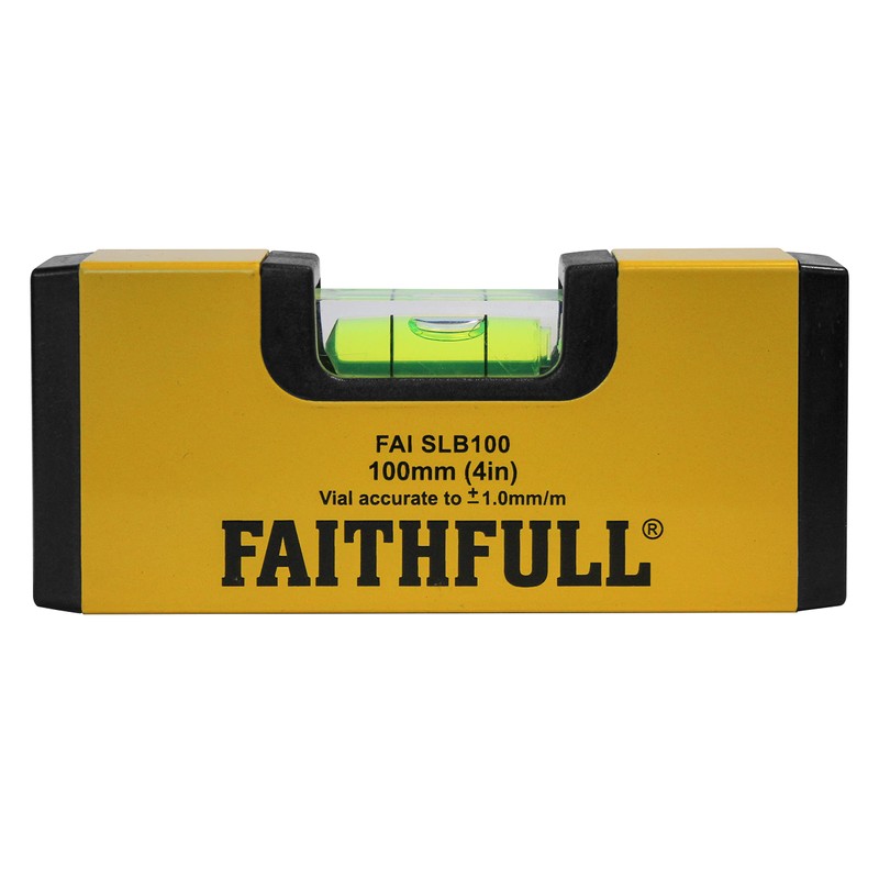 Faithfull FAISLB100 Pocket Magnetic Spirit Level 100mm (4in)