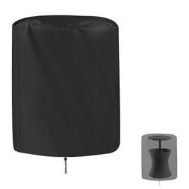 Cool Bar Table Cover Waterproof & UV-Resistant for Keter Pacific Cool Bar Table Patio Furniture and Hot Tub Side Table with 7.5 Gallon Beer and Wine Cooler, Patio Side End Table Cover, 21" Dia x 23" H