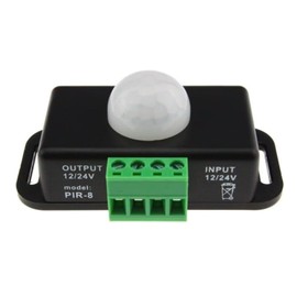 EZONEDEAL 8m Automatic Infrared 12V 24V PIR Motion Sensor LED Motion Sensor Switch Motion Function Sign Control PIR Controller LED Strips Lighting - Black