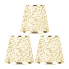 Cloth Lampshade Clip On Design Modern Barrel Fabric Lamp Shades for E14 Bulb Chandelier Wall Lamp 3pcs Gold