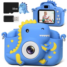Kids Camera, GREENKINDER Kids Camera 2.0” Screen with 32GB Card, 20MP & 1080P HD Kids Digital Camera, Childrens Selfie Camera for 3-12 Years Old Boys and Girls Birthday Christmas Kids Toys Gifts