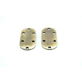 Butler Tray Hinge, 2 7/8" X 1 1/2" Solid Brass, Antique Finish, 2 Hinges