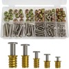ZUYUEE Screw-in nut, M4/M5/M6/M8/M10 threaded insert wood, ramp sleeve, thread
