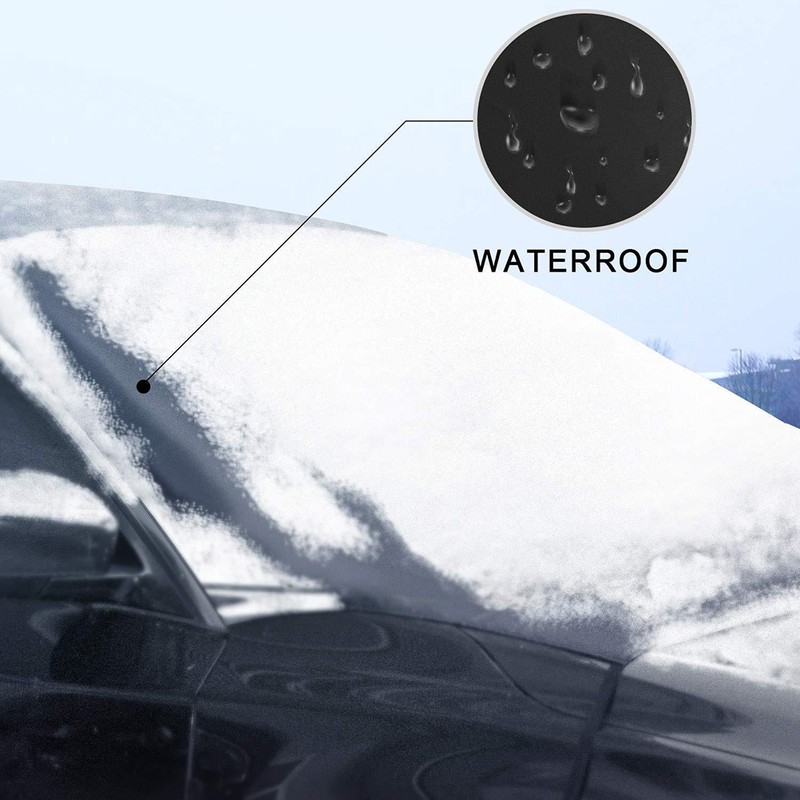 Magnetic Car Sun Shade Cover with Flap and Safety Strap