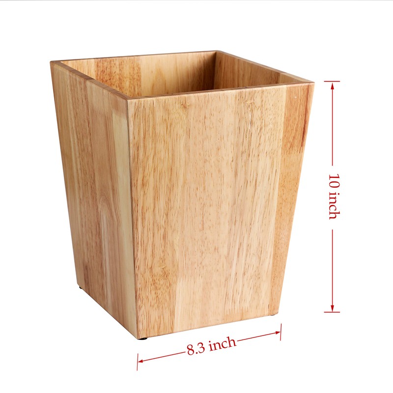 KMwares Decorative Square Wastebasket/Trash Can/Garbage Can for Home Accent, Kitchen,