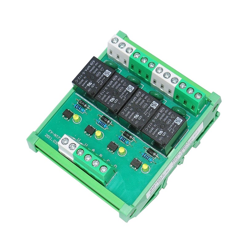 GAEYAELE 4 Channel Relay Module 1 SPDT DIN Rail Mount