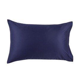 Christy Standard Pillowcases 2 Pack | 400TC Luxury Bedding | Navy Blue Pillow Case Pair | 100% Cotton Sateen | Soft Silky Bed Linen