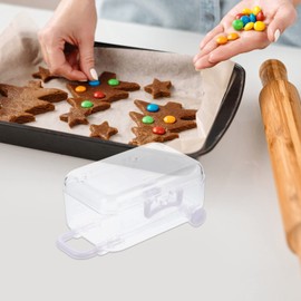 12Pcs Suitcase Candy Boxes Mini Travel Suitcase Favor Box Clear Plastic Suitcase Box Wedding Party Decorations (White)