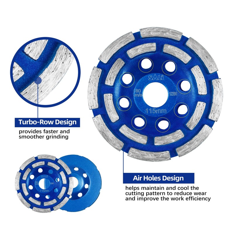 SALI Diamond Concrete Grinding Wheel 4 1/2 inch for Polishing