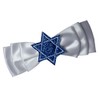 Funny Girl Designs White Satin Hanukkah Glitter Blue Star of