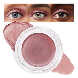 Cream Single Eyeshadow Makeup, Rose Shimmer Glitter Metallic Eyeshadow, Waterproof Natural Mini Eyeshadow Brightener, sombras en crema para ojos, Blendable, Talc, Paraben & Cruelty Free, 27
