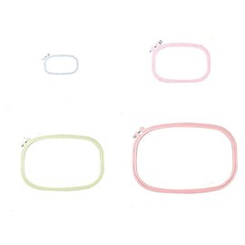 4 Pieces Plastic Embroidery Hoops Square Cross Stitch Hoops for Embroidery and Cross Stitch Accessories 4 Sizes