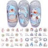 Christmas Nail Art Stickers Decals Winter Snowflake Snowman Acrylic Nail