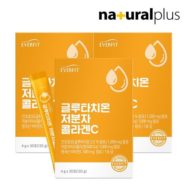 Natural Plus Everfit Glutathione Low Molecular Collagen C 3 boxes, single option / 내츄럴플러스 에버핏 글루타치온 저분자콜라겐C 3박스, 단일옵션