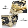 KONTONTY Stylish Black Rose Tissue Box Heavy Duty Decorative Paper