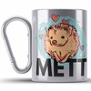 Trendation - Mettigel Stainless Steel Metal Cup Carabiner Saying Mead