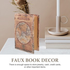 TOPBATHY Decorative Book Box, Wooden Antique Book Decorations, Jewellery Storage Box, Fake Book, Home Office Shelf