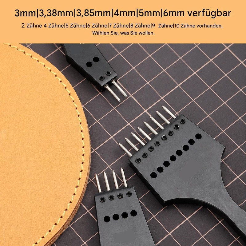 WUTA Removable Circle Leather Hole Punch Tool Professional Leather Spacing