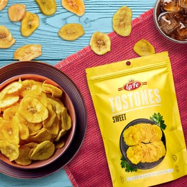 La Fe Tostones Sweet Dulzon - Plantain Snacks 150g 6 Pack - Healthy Chips