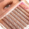 Brown Lashes Clusters Wispy Eyelash Clusters Natural Look (Drifter Brown)