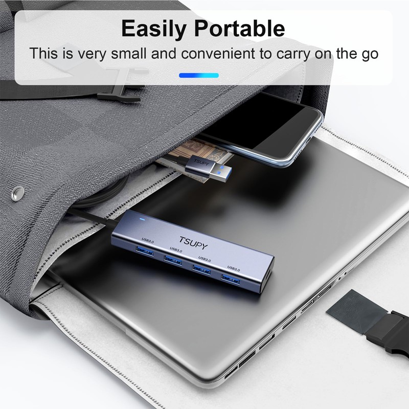 USB 3.0 HUB, TSUPY USB Splitter with 5 USB Ports
