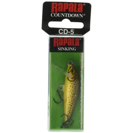Rapala Unisex Adult Countdown Fishing Bait Fishing Accessories Made of Balsa Wood Freshwater Spinning Bait Running Depth 0.9-1.8 m Fishing Lure 5 cm, 5 g Made in Estonia Artistic, Standard