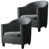 SHENGYIJING 2 Piece Velvet Tub Chair Covers - Spandex Slipcovers,