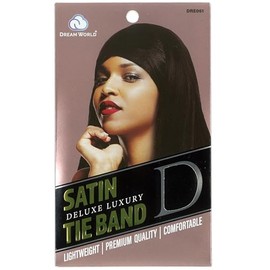 Dream World Women's Satin Deluxe Tie Band Black