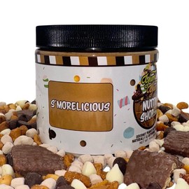 S'moreLicious - Gourmet Small Batch Peanut Butter Dessert - White Chocolate PB - Layered with Marshmallow Crème - Chocolate Sauce & topped with Chocolate Covered Graham Crackers- Mini Chocolate Marshmallows & Chocolate Chips - 8oz & 16oz - - Specificatio