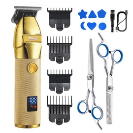 DSP® Hair Trimmer Beard Trimmer for Men with LED Display Rechargeable Hair Cutting Machine (Gold)