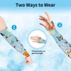PLIGREAT Gardening Sleeves, Flower and Dragonfly Arm Sleeves Sun Protective