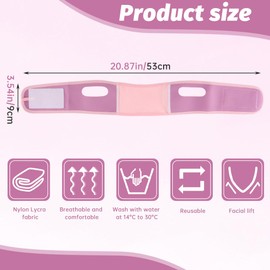 V Line Lifting Mask, V Shaped Face Mask Chin Strap for Women, Jaw Exerciser, Face Lift Prevent Sagging, Purple(Purple)