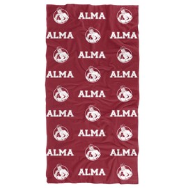 LOGOVISION Alma College Beach Towel/Bath Towel, 30"x60" Logo Pattern