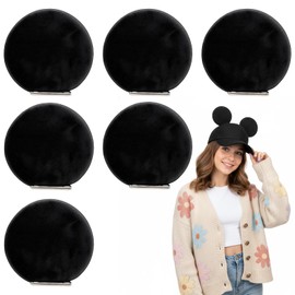 ZHLKHIOP 3 Pairs of Magnetic Mouse Ears for Baseball Caps, Hoodies, Trucker Hats, Reusable Mouse Ears Hat Accessories, Applicable to Tourism, Going Out to Play and Other Scenarios