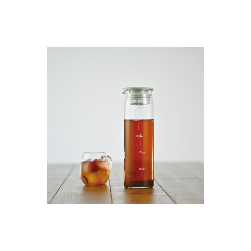 Hario Mizudashi Cold Brew Tea Bottle, 1000 ml, Smoke Green